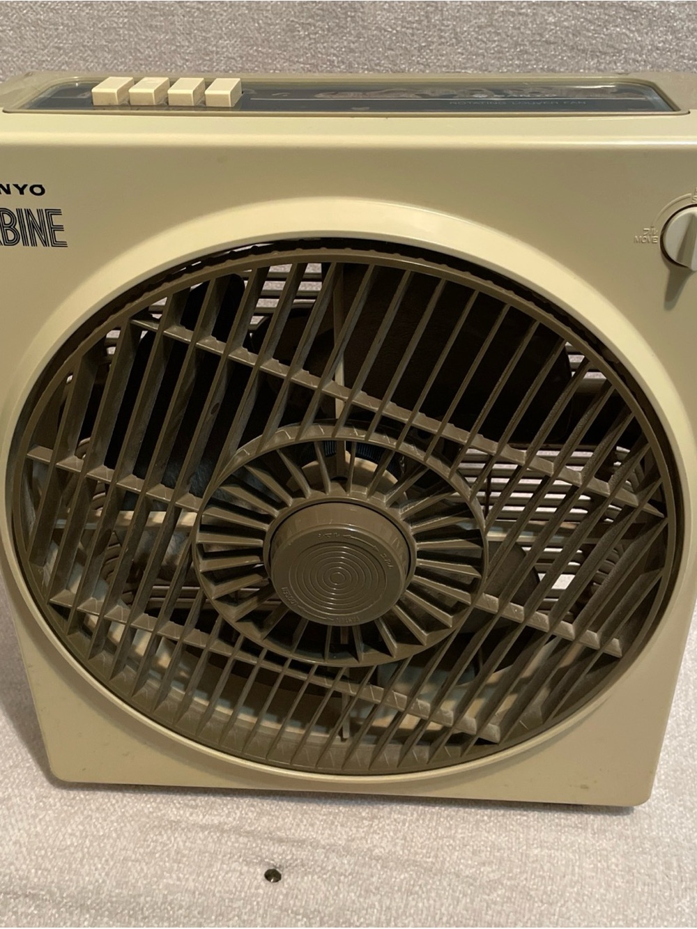 Vintage Sanyo EF-360 Rotating Louver Fan Made In Japan Works Great